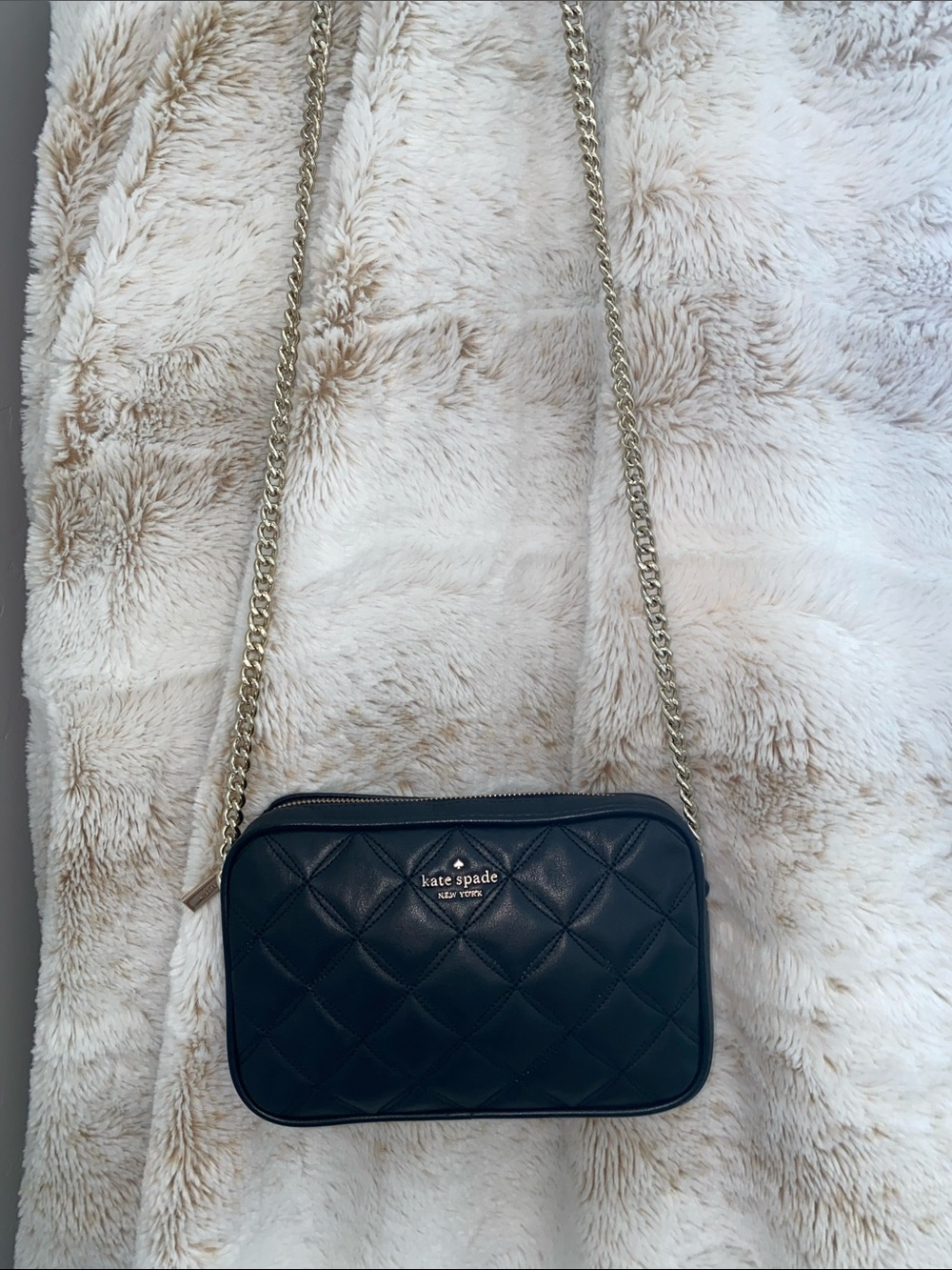 kate spade black quilted leather chain-strap crossbody - Picture 3 of 5